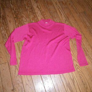 Women's 100% Silk Mock Turtleneck Knit Top